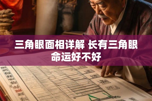 三角眼面相详解 长有三角眼命运好不好