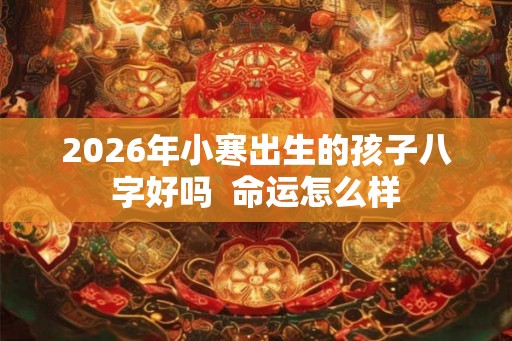 2026年小寒出生的孩子八字好吗  命运怎么样