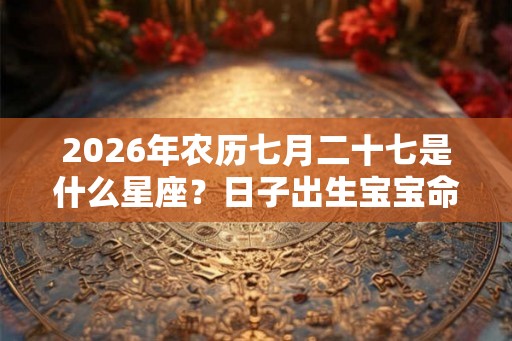 2026年农历七月二十七是什么星座？日子出生宝宝命运？