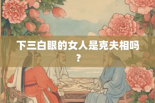下三白眼的女人是克夫相吗？