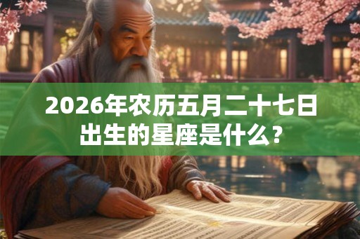 2026年农历五月二十七日出生的星座是什么? 2026年农历五月二十七日出生的星座是什么?