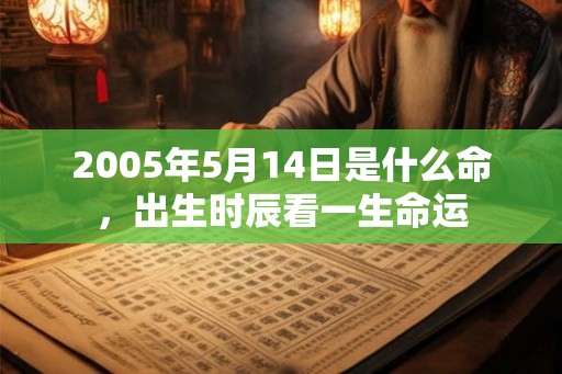 2005年5月14日是什么命，出生时辰看一生命运