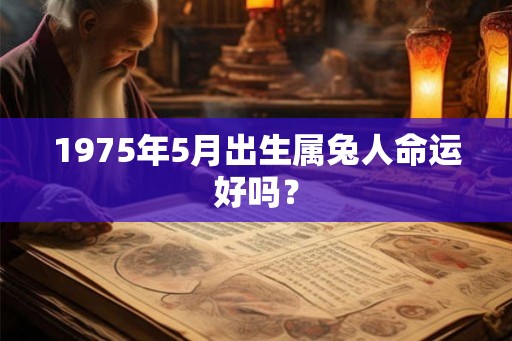 1975年5月出生属兔人命运好吗？