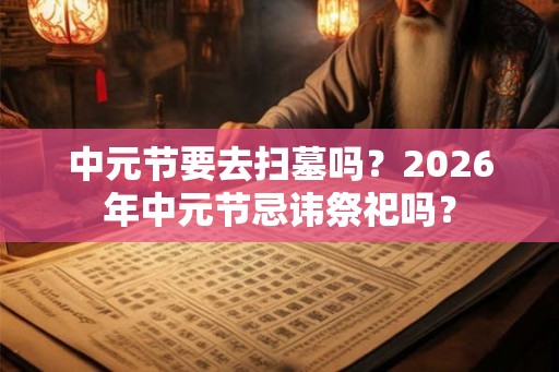 中元节要去扫墓吗？2026年中元节忌讳祭祀吗？