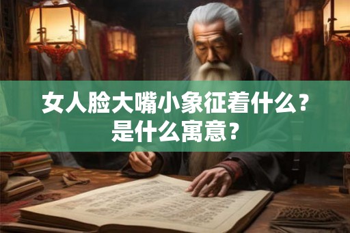 女人脸大嘴小象征着什么？是什么寓意？