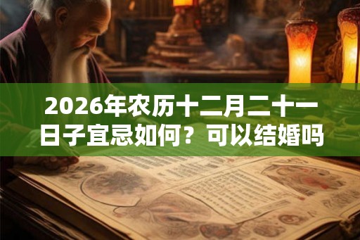 2026年农历十二月二十一日子宜忌如何？可以结婚吗？
