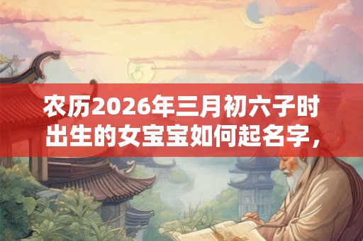 农历2026年三月初六子时出生的女宝宝如何起名字，五行属什么