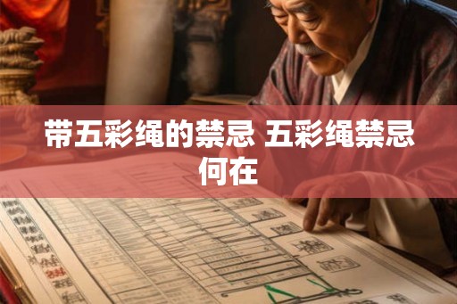 带五彩绳的禁忌 五彩绳禁忌何在