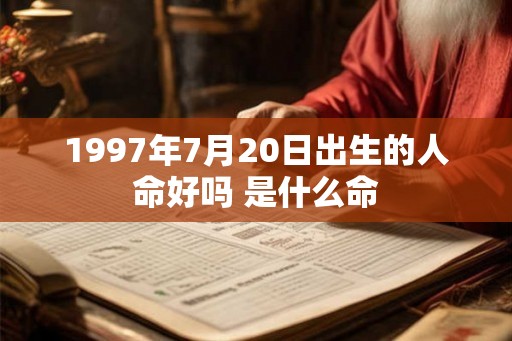 1997年7月20日出生的人命好吗 是什么命