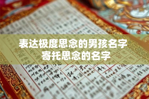 表达极度思念的男孩名字 寄托思念的名字 表达极度思念的男孩名字 寄托思念的名字