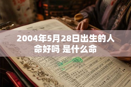 2004年5月28日出生的人命好吗 是什么命