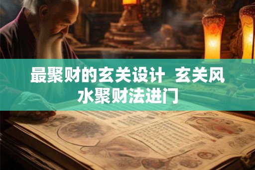 最聚财的玄关设计  玄关风水聚财法进门