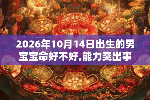 2026年10月14日出生的男宝宝命好不好,能力突出事业好