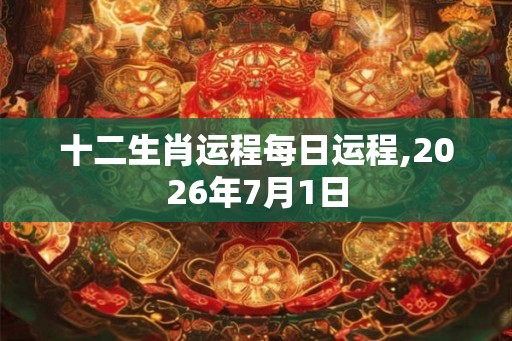 十二生肖运程每日运程,2026年7月1日