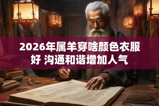 2026年属羊穿啥颜色衣服好 沟通和谐增加人气