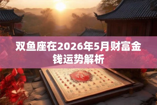双鱼座在2026年5月财富金钱运势解析