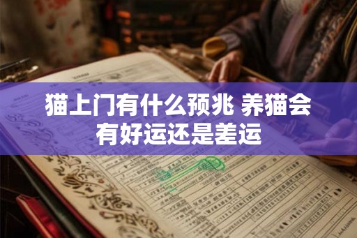 猫上门有什么预兆 养猫会有好运还是差运
