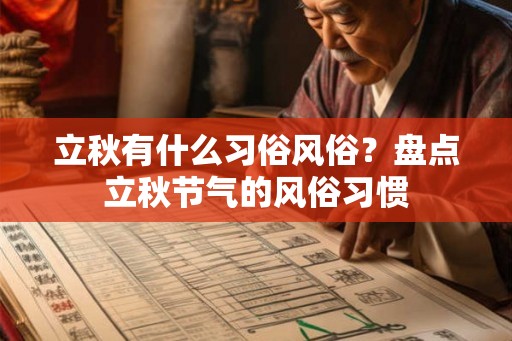 立秋有什么习俗风俗？盘点立秋节气的风俗习惯