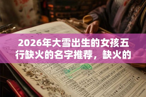 2026年大雪出生的女孩五行缺火的名字推荐，缺火的危害
