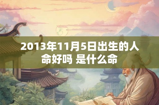 2013年11月5日出生的人命好吗 是什么命