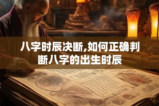 八字时辰决断,如何正确判断八字的出生时辰