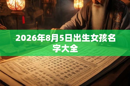 2026年8月5日出生女孩名字大全