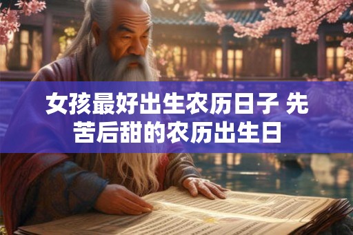 女孩最好出生农历日子 先苦后甜的农历出生日