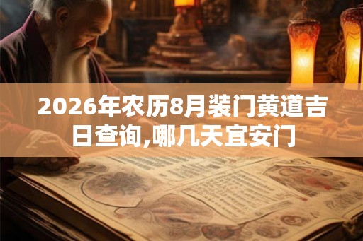 2026年农历8月装门黄道吉日查询,哪几天宜安门
