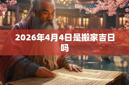 2026年4月4日是搬家吉日吗