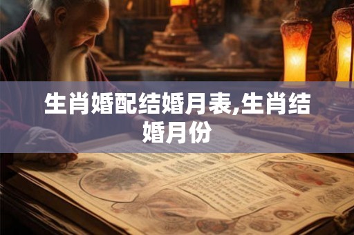 生肖婚配结婚月表,生肖结婚月份