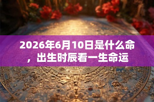 2026年6月10日是什么命，出生时辰看一生命运