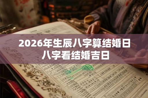 2026年生辰八字算结婚日 八字看结婚吉日