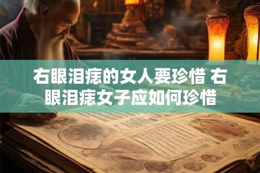 右眼泪痣的女人要珍惜 右眼泪痣女子应如何珍惜