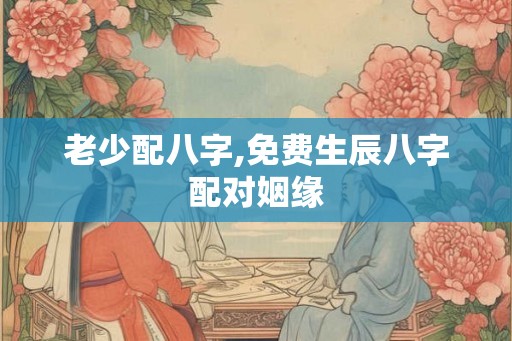 老少配八字,免费生辰八字配对姻缘