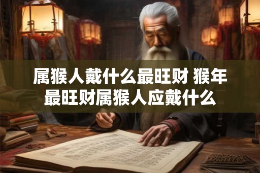 属猴人戴什么最旺财 猴年最旺财属猴人应戴什么