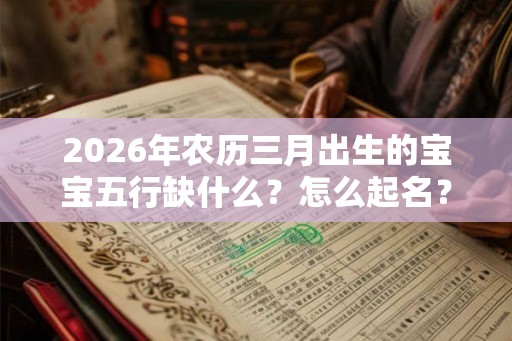 2026年农历三月出生的宝宝五行缺什么？怎么起名？