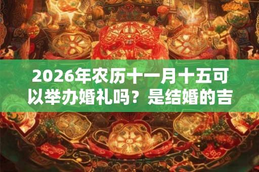 2026年农历十一月十五可以举办婚礼吗？是结婚的吉日吗？
