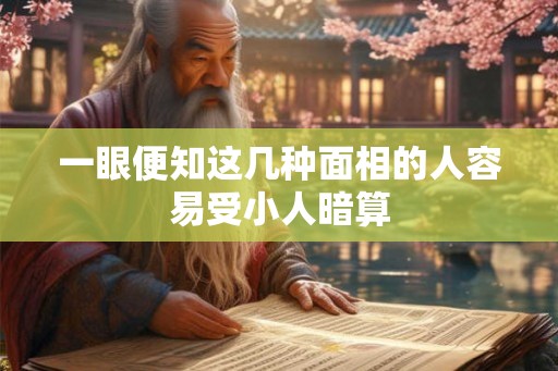 一眼便知这几种面相的人容易受小人暗算