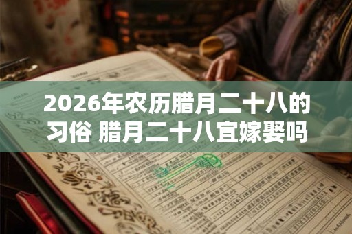 2026年农历腊月二十八的习俗 腊月二十八宜嫁娶吗
