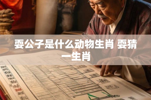 耍公子是什么动物生肖 耍猜一生肖