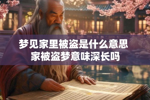 梦见家里被盗是什么意思 家被盗梦意味深长吗