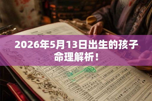 2026年5月13日出生的孩子命理解析！