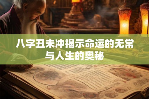 八字丑未冲揭示命运的无常与人生的奥秘 八字丑未冲揭示命运的无常与人生的奥秘