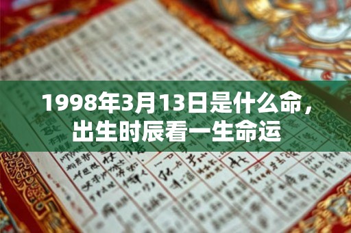 1998年3月13日是什么命，出生时辰看一生命运