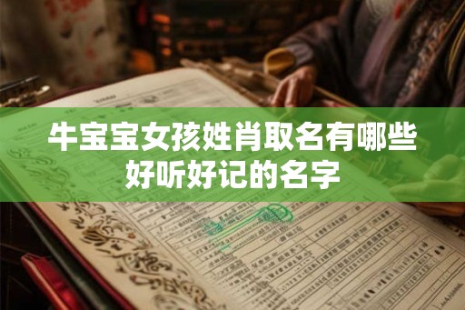 牛宝宝女孩姓肖取名有哪些好听好记的名字