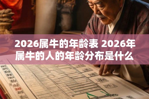 2026属牛的年龄表 2026年属牛的人的年龄分布是什么样子的