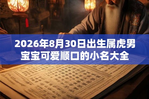 2026年8月30日出生属虎男宝宝可爱顺口的小名大全