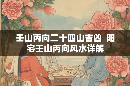 壬山丙向二十四山吉凶 阳宅壬山丙向风水详解 壬山丙向二十四山吉凶 阳宅壬山丙向风水详解