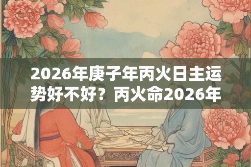 2026年庚子年丙火日主运势好不好?丙火命2026年运势 2026年庚子年丙火日主运势好不好?丙火命2026年运势