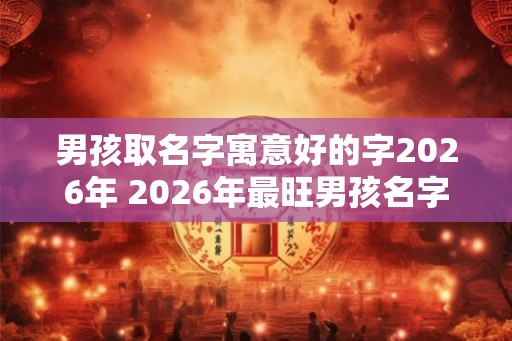男孩取名字寓意好的字2026年 2026年最旺男孩名字